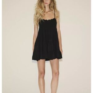 NWT ZARA LACE CHIFFON SHORT DRESS